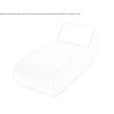 Upholstered fabric Garden lounger Murat