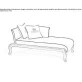 Chaise longue upholstered with fabric Bellus