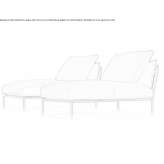 Upholstered fabric Garden lounger Boorowa