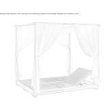 Teak garden bed with canopy Kaloz