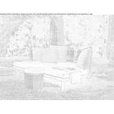 Garden lounger upholstered with synthetic fiber Ponca