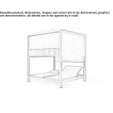 Garden bed with a canopy and a cedar wood umbrella Morani