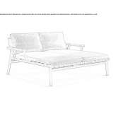 Sunbrella® garden lounger and teak Ipero