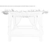 Teak garden bed with canopy Ylaene