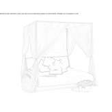 Garden bed with canopy and fabric Bellus