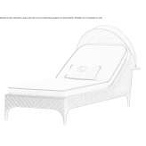 Wood and fabric garden bed with umbrella Wanakah