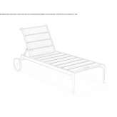 Iroko foldable deckchair on wheels Chiltern