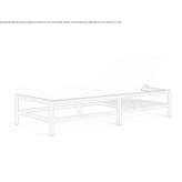 Reclining teak lounger Atting