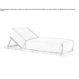 Reclining deckchair made of technical fabric Haberli