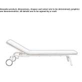 Aluminum and Batyline® deckchair on wheels Lesnovka