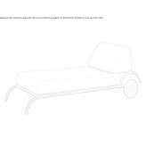 A fabric deckchair on wheels Sormano