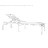 Folding deckchair made of polyethylene fiber Coracora
