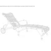 Wicker deckchair with armrests Marslet