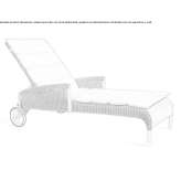 Folding wicker deckchair with armrests Benesat