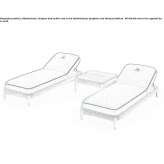 Fabric deckchair Moretta