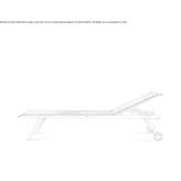 Reclining deckchair on wheels Ocelota