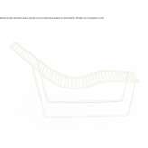 Painted metal deckchair with armrests Trebon