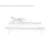 Reclining teak lounger Sahin