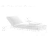 Fabric deckchair on wheels Chiltern