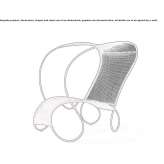 Deckchair with a canopy made of polyethylene fiber Puteaux