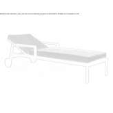 Thermally lacquered aluminum deckchair on wheels Ceahlau