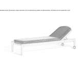 Reclining teak deckchair on wheels Koczala