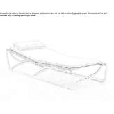 Powder-coated aluminum deckchair Proceno