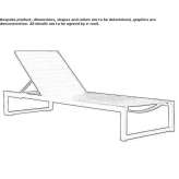 Powder-coated aluminum deckchair Ivanovac