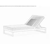 Folding fabric deckchair Ahoskie
