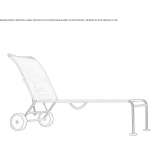 Deckchair on wheels Candia