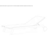 Leżak rozkładany na kółkach Santes