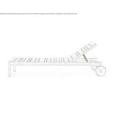 Reclining teak deckchair on wheels Markovo