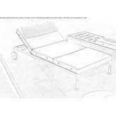 A fabric deckchair on wheels Rockanje