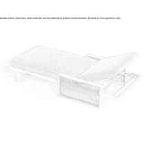 Aluminum deckchair with armrests Tecamac