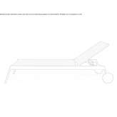 Garden lounger made of technical fabric, stackable and with wheels Pavie