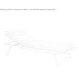 Technopolymer deckchair, extendable Nordholz