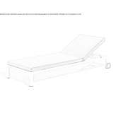 Reclining deckchair on wheels Arlanc