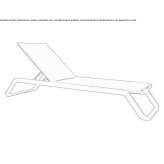 Stackable aluminum deckchair Rickert