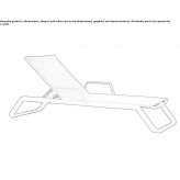 Aluminum deckchair with armrests that can be stacked Rickert