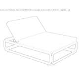 Aluminum garden bed with foldable backrest Vetroz