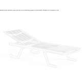 Technopolymer deckchair, stackable Flomaton