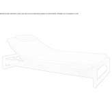 Reclining teak lounger Vimmerby