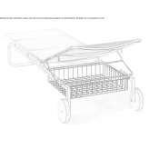 Deckchair on wheels Bijuesca