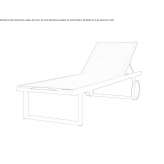 Aluminum foldable lounger on wheels Elstow