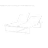 Double fold-out deckchair Elstow