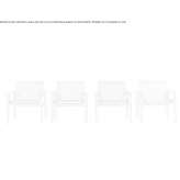 Garden armchair in solid wood and fabric Bingham