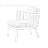 Teak garden armchair with armrests Bradesti