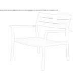 Fotel aluminiowy malowany proszkowo z podłokietnikami Ivanovac