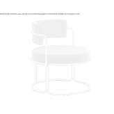 Upholstered garden chair made of powder-coated steel with armrests Suesel