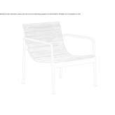 Wooden garden armchair with armrests Parona